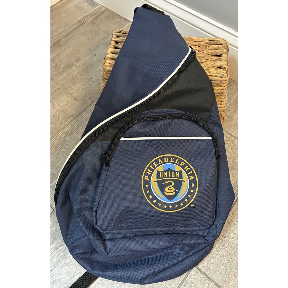 Philadelphia Union MLS Crossbody Sling Backpack Blue Pristine